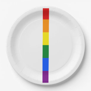 Assiettes En Carton Fierté arc-en-ciel