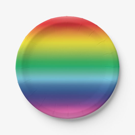 Assiettes En Carton Fierté arc-en-ciel couleurs lgbtq lgbt partie (Devant)