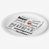 Assiettes En Carton Fierté-Attributs d'infirmière+Coeur rouge (Angle)