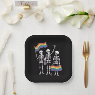 Assiettes En Carton Fierté Droits LGBT Lesbienne Gay Ally LGBTQ Trans