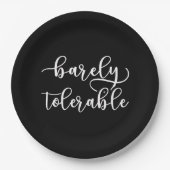 Assiettes En Carton Fierté Et Préjudice - À Peine Tolérable I (Devant)