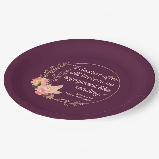 Assiettes En Carton Fierté et préjugé Citation III - Style mignon (Angle)