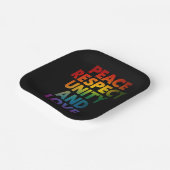 Assiettes En Carton Fierté Paix Respect Unité Et Amour (Angulaire)