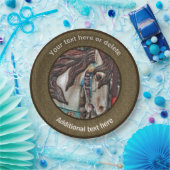 Assiettes En Carton Fiery Carousel Cheval Art Personnalisé (Fête)