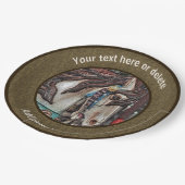 Assiettes En Carton Fiery Carousel Cheval Art Personnalisé (Angle)