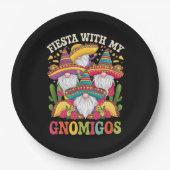 Assiettes En Carton Fiesta Avec Mes Gnomigos Gnome Cinco De Mayo (Devant)
