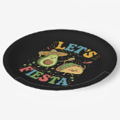 Assiettes En Carton Fiesta Avocado Et Tacos Cinco De Mayo (Angle)
