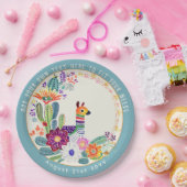 Assiettes En Carton FIESTA Cactus Lama FolkFlowers Fête Personnalisée (Fête)