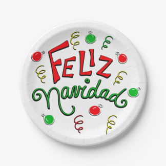 Assiettes En Carton Fiesta de Navidad