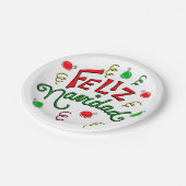 Assiettes En Carton Fiesta de Navidad (Angle)