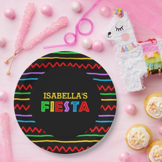 Assiettes En Carton Fiesta personnalisée (Fête)