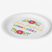 Assiettes En Carton Fiesta Quinceañera mexicaine colorée (Angle)