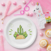 Assiettes En Carton Fiesta Taco Cactus (Fête)