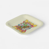 Assiettes En Carton Fièvre de Disco avec Scooby et Shaggy (Angulaire)