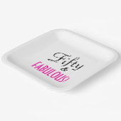 Assiettes En Carton Fifty & FABULOUS! Retro Hot Pink Birthday Party (Angulaire)