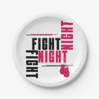 Assiettes En Carton Fight Night and Chill