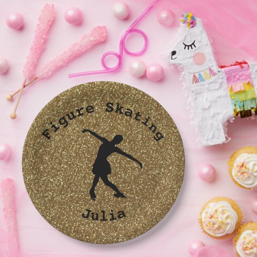 Assiettes En Carton Figure Patinage Plaques en papier Parties scintill (Fête)