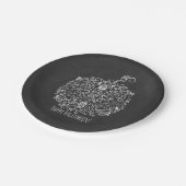 Assiettes En Carton Filigree Chalkboard Automne Citrouille Automne Aut (Angle)