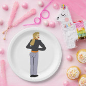 Assiettes En Carton fille (Fête)