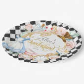 Assiettes En Carton Fille 1er anniversaire, Alice Onederland, Tea part (Angle)