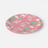 Assiettes En Carton Fille À Cheval (Angle)