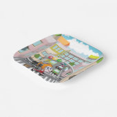 Assiettes En Carton Fille À Un Traversée Piétonne (Angulaire)