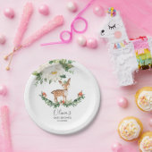 Assiettes En Carton Fille Baby shower d'animaux de la forêt de cerfs d (Fête)