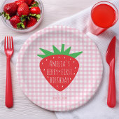 Assiettes En Carton Fille Berry première fraise d'anniversaire sur Pla