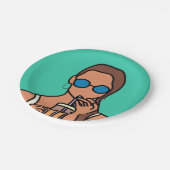 Assiettes En Carton Fille bubble thé ado moderne (Angle)