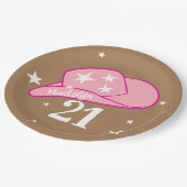 Assiettes En Carton Fille Casquette occidentale moderne Fille rose 21e (Angle)