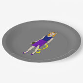 Assiettes En Carton fille chat (Angle)