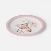 Assiettes En Carton Fille Citrouille Patch Bows fête d'anniversaire (Angle)