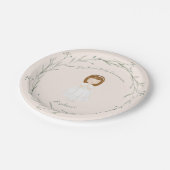 Assiettes En Carton Fille Communion priant (Angle)