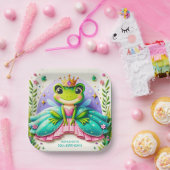 Assiettes En Carton Fille Conte Fée Grenouille Princesse Anniversaire (Fête)