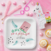 Assiettes En Carton Fille d'anniversaire à la pastèque / Une pastèque  (Fête)