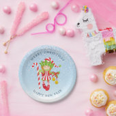 Assiettes En Carton Fille dansante Elfe dans la neige (Fête)