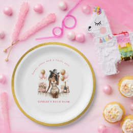 Assiettes En Carton Fille de cow-boy Dernière Fête de Bachelorette Wes