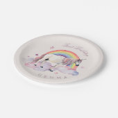 Assiettes En Carton Fille de fête d'anniversaire Rainbow Balloons Unic (Angle)
