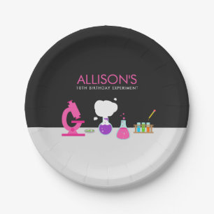 Assiettes En Carton Fille de science