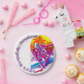 Assiettes En Carton Fille de Skateboard (Fête)