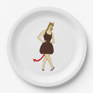 Assiettes En Carton fille diable