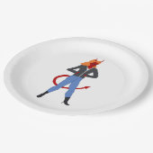 Assiettes En Carton fille diable (Angle)