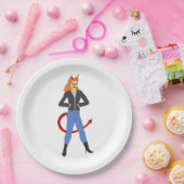 Assiettes En Carton fille diable (Fête)