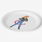 Assiettes En Carton fille diable (Angle)