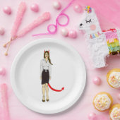 Assiettes En Carton fille diable (Fête)