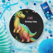 Assiettes En Carton fille dino (Fête)