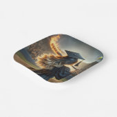 Assiettes En Carton Fille diplômée en train de chanter une chauve-sour (Angulaire)