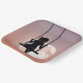 Assiettes En Carton Fille En Flèche Avec Lune (Angulaire)