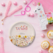 Assiettes En Carton Fille fleur sauvage 1er anniversaire (Fête)