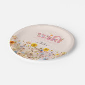 Assiettes En Carton Fille fleur sauvage 1er anniversaire (Angle)